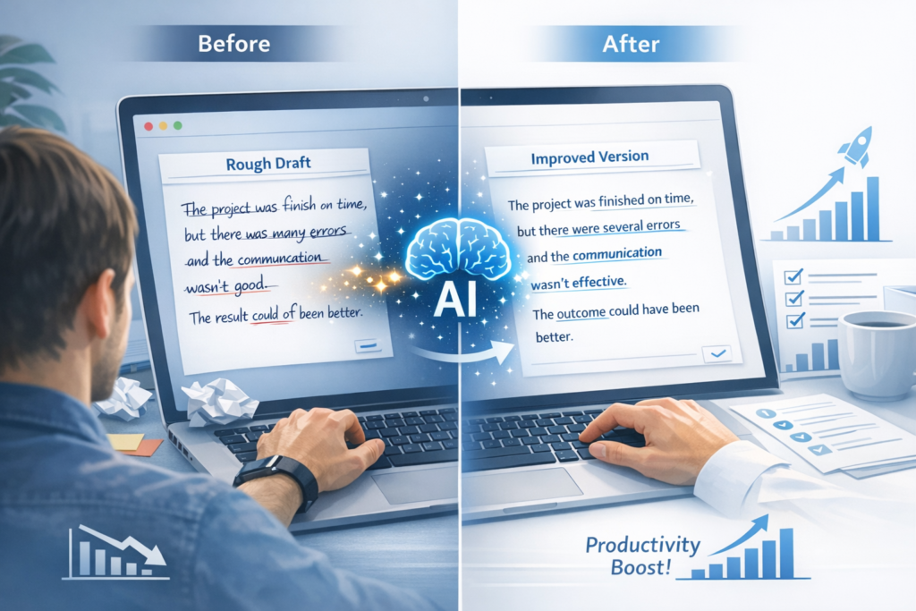 AI writing tools improving productivity for students